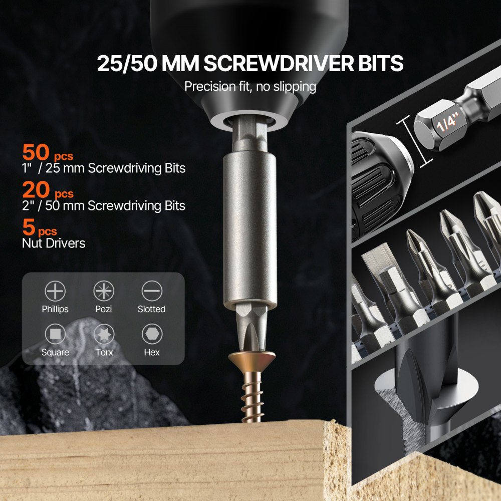 Drill set 101 pieces, drill and screwdriver bit set, screwdriver bit set suitable for drilling and screwing in wood, metal and cement, drill sets combination set sorted in an organized transport case Drill set 101 pieces, drill and screwdriver bit set, screwdriver bit set suitable for drilling and screwing in wood, metal and cement, drill sets combination set sorted in an organized transport case