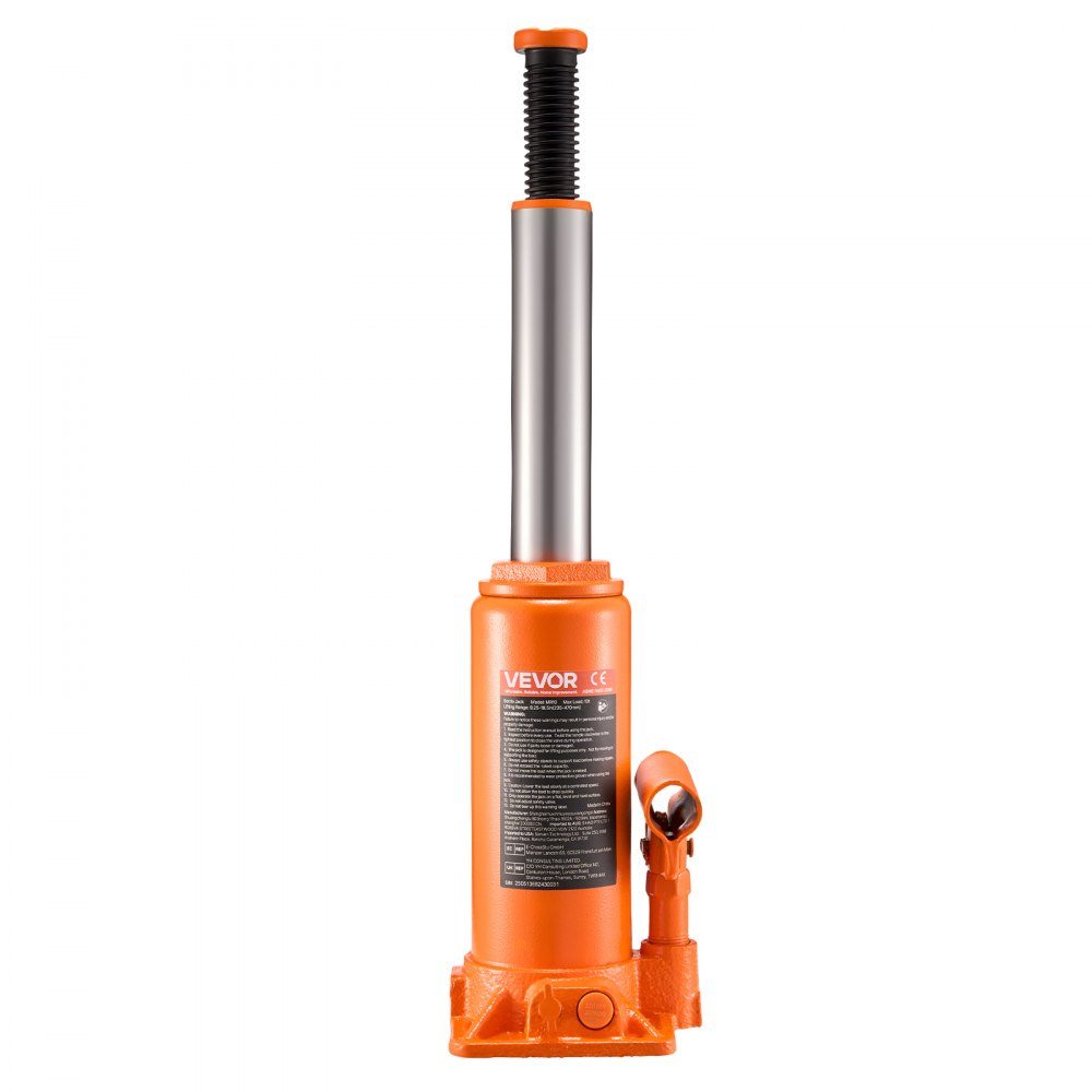 Cric bouteille hydraulique d'une capacité de 10 T, plage de levage de 235 à 470 mm, cric bouteille avec système de soudage pour la réparation de voitures SUV, pick-up, cric orange haute performance