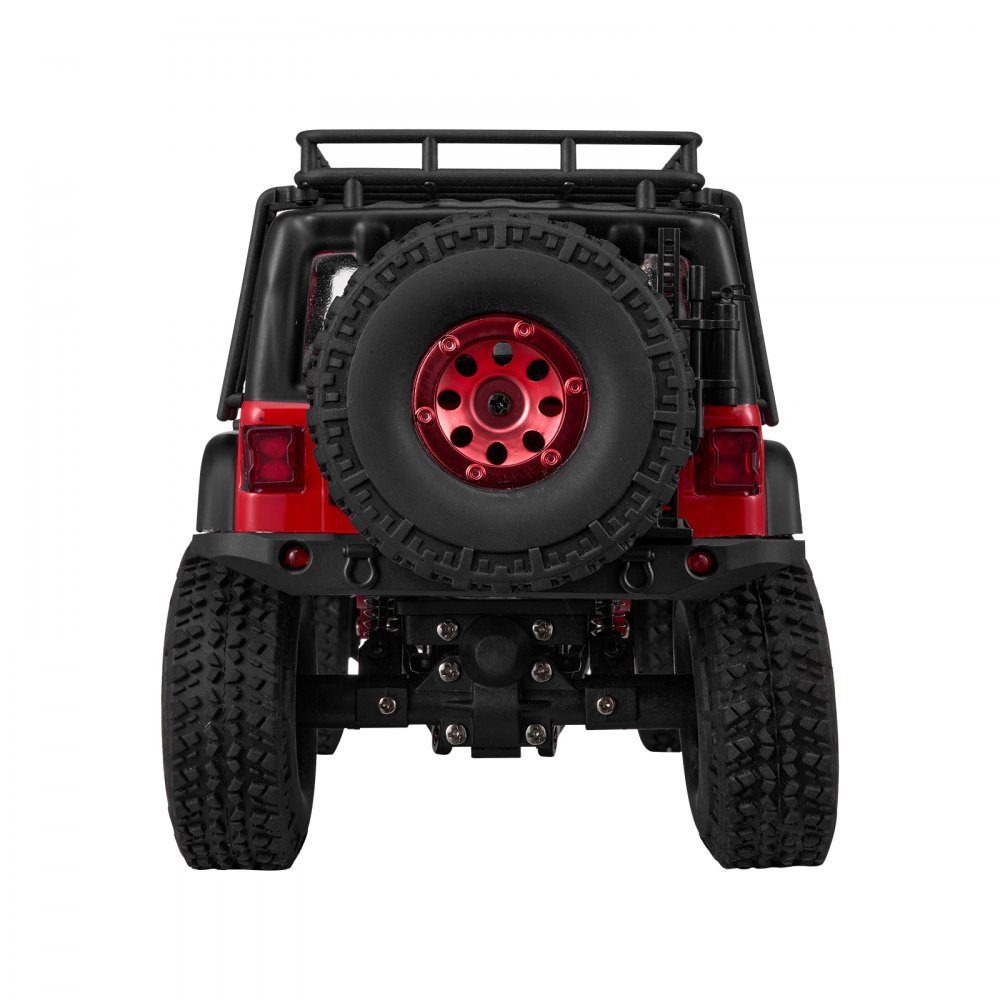 Remote control car, 1:24 scale RC car, all-terrain 4x4 off-road vehicle with full lighting and 2 rechargeable batteries, 2-speed hobby racing car as a gift for children aged 14 and over