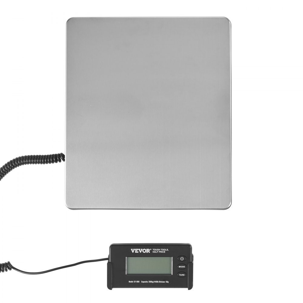 Platform Scales 150g-200kg Parcel Scales 50g Accuracy Digital Scales kg/lbs/lbs:oz Counting Scales 309 x 262 x 45mm ABS Stainless Steel Tare Functions AC/DC Power Supply Industrial Scales Letter Scales Scales