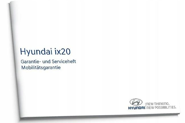 Przegląd niemieckiej książeczki serwisowej pojazdów Hyundai ix20 NOWY oryginał Przegląd niemieckiej książeczki serwisowej pojazdów Hyundai ix20 NOWY oryginał