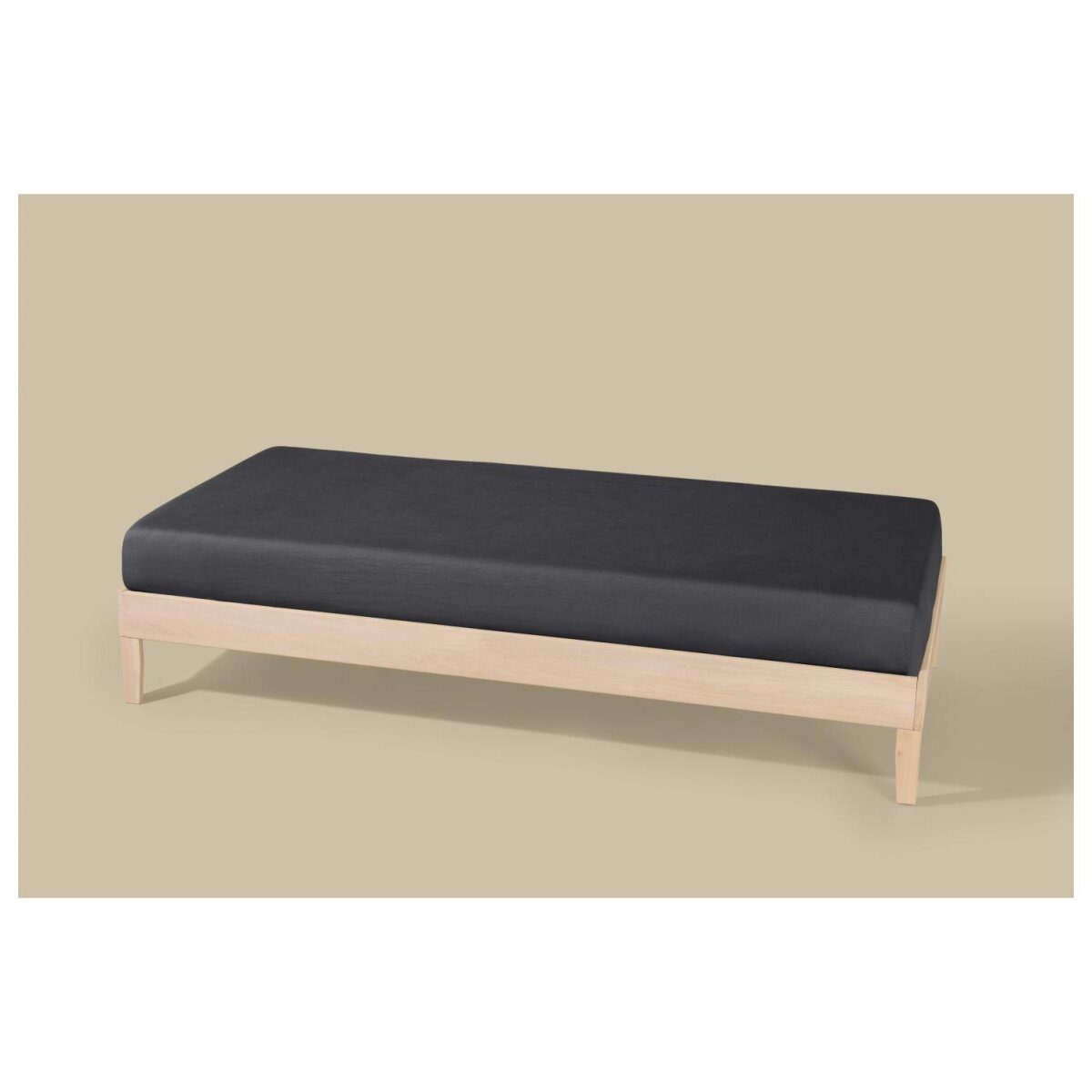 LIVARNO® Jersey-Spannbettlaken, 90-100 x 200 cm, anthrazit
