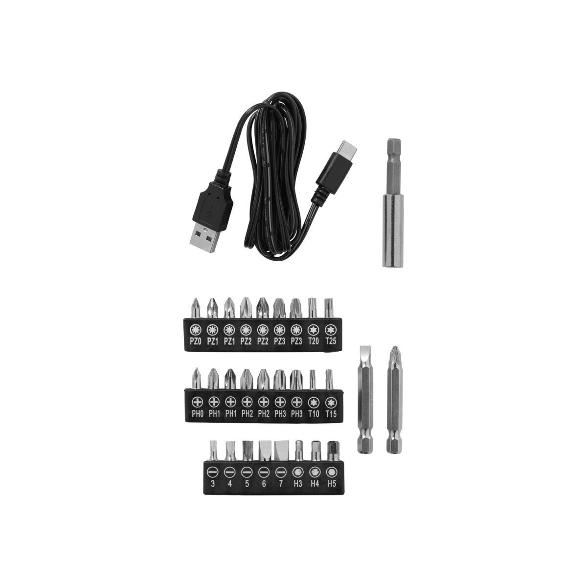 PARKSIDE® 4 V cordless screwdriver “PAS D7” with replacement attachments
