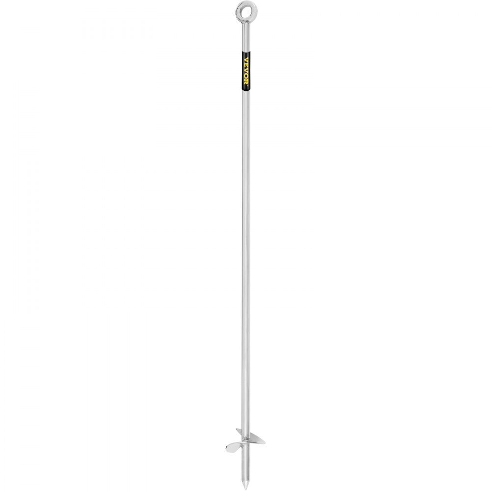 Zandankerboor voor strand en zandbank, 90 cm lang 316 roestvrijstalen schroefanker met afneembare handgreep, bungeelijn en draagtas, voor jetski PWC pontonkajak