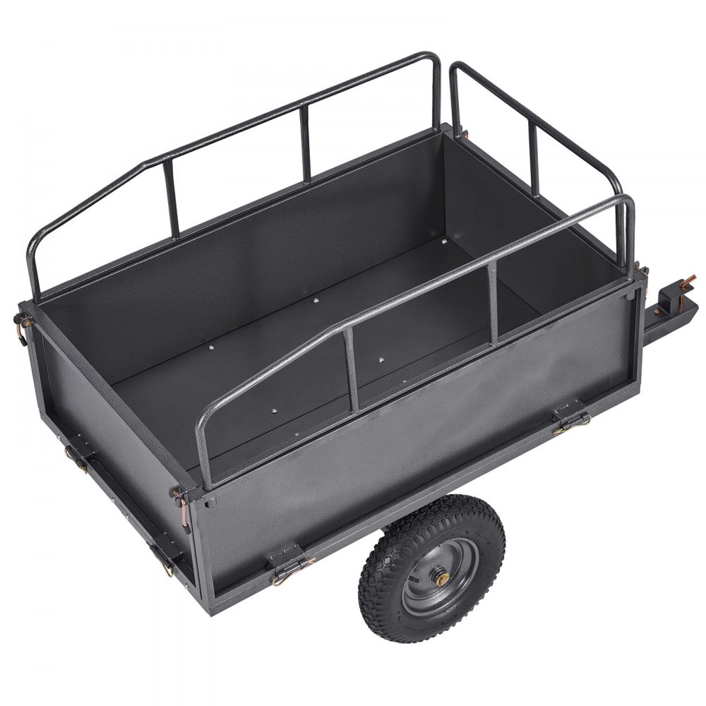 Dump Trailer 500lb Capacity ATV UTV Transport Trailer Pull Behind Dump Truck with 16" Tires Hand Pull or Foot Pedal Yard Trailer for Lawn Mower Tractors Dump Trailer 500lb Capacity ATV UTV Transport Trailer Pull Behind Dump Truck with 16" Tires Hand Pull or Foot Pedal Yard Trailer for Lawn Mower Tractors