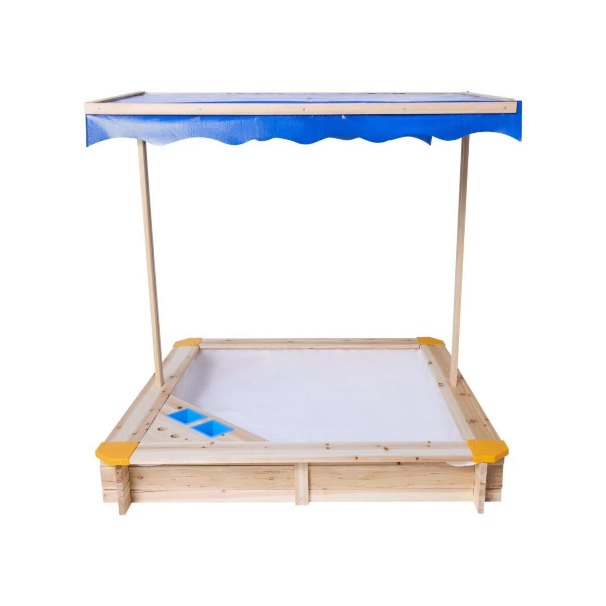 LUPILU® sandpit made of wood, with roof and ice cream parlor