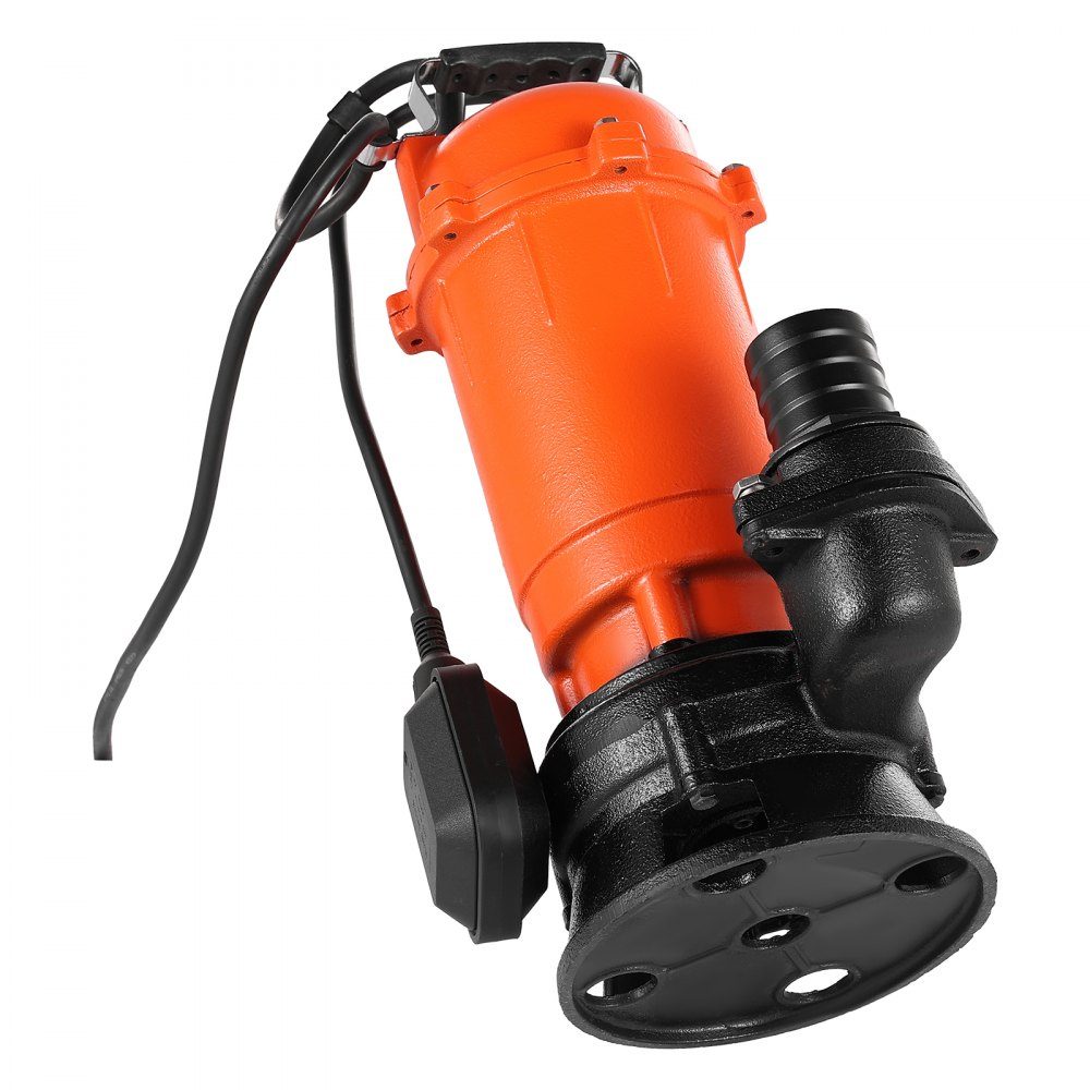 1500 W Tauchpumpe, 21000 l/h, Schmutzwasserpumpe aus Gusseisen mit automatischem Schwimmerschalter, 18 m Förderhöhe zum Abpumpen von Schmutzwasser, für Pools, Teiche & überschwemmte Gebiete
