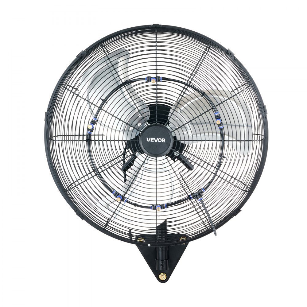 95W Industrial Wall Fan 56cm 7m/s Oscillating Wall Fan with Remote Control Mist and 18-Stunden-Timer Commercial Industrial Fan IP44 Waterproof for Workshop Garage Warehouse Black