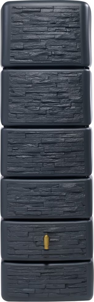 Regentonne Regentank Regentonne Regentonne Wassertank Regenwassertank Garten Starterset Wandtank Slim Graphitgrau 330 l