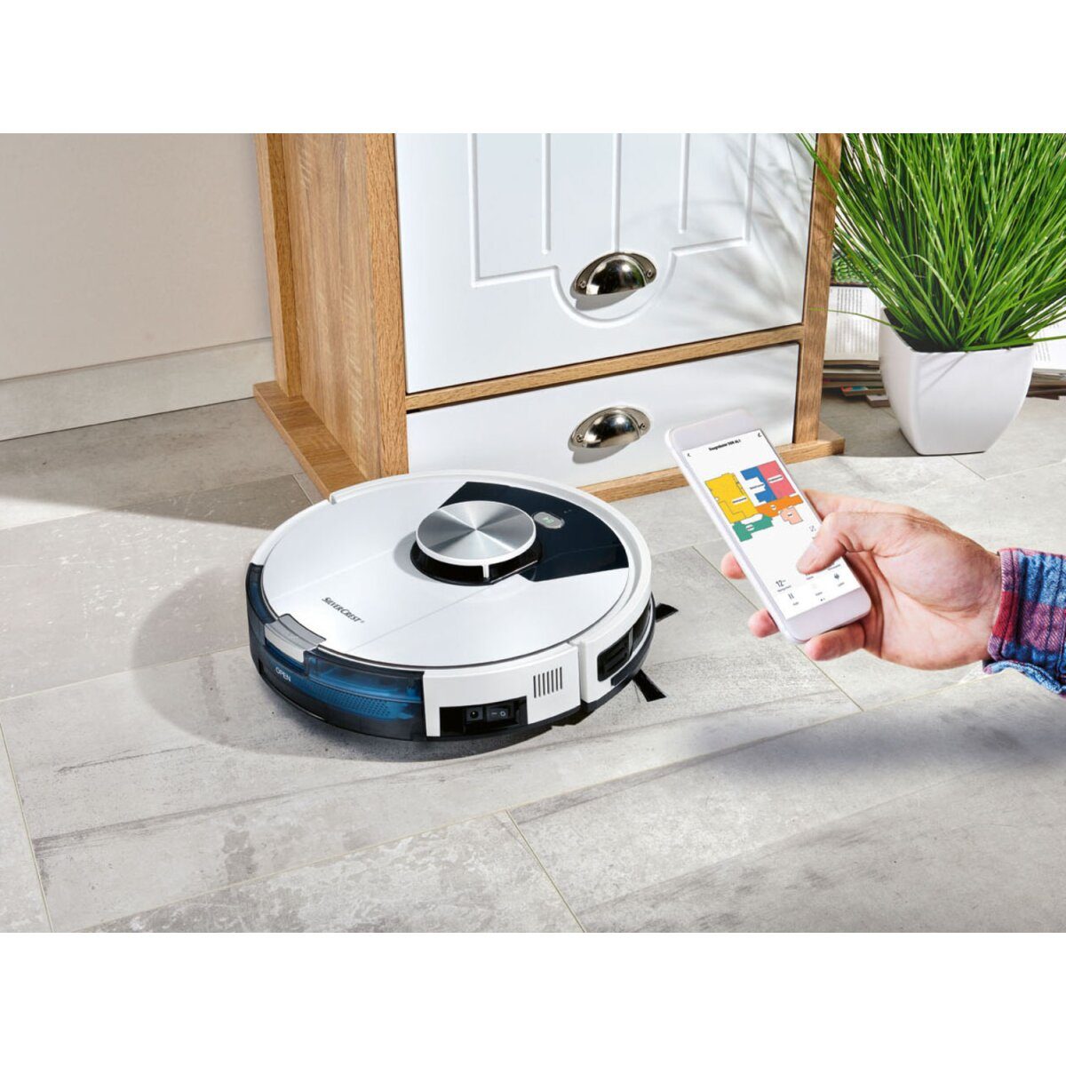 SILVERCREST® »SSR AL1« Saugroboter, mit App und Lasernavigation gut