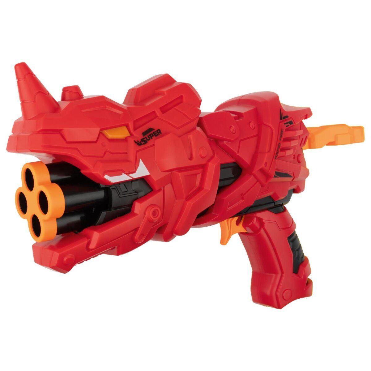 Playtive Soft Dart Gun Dinosaurier inklusive 10 Schaumstoffdarts (rot)