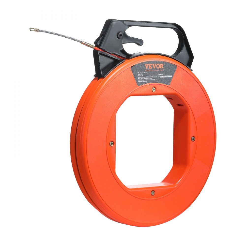 Aide à l'extraction de câbles 38,1 m Spirale d'extraction de haute qualité en PET avec gants en coton et fixation Câble de traction pour conduits vides avec câble incassable [4,5 mm] Ressort d'extraction Aide à l'extraction