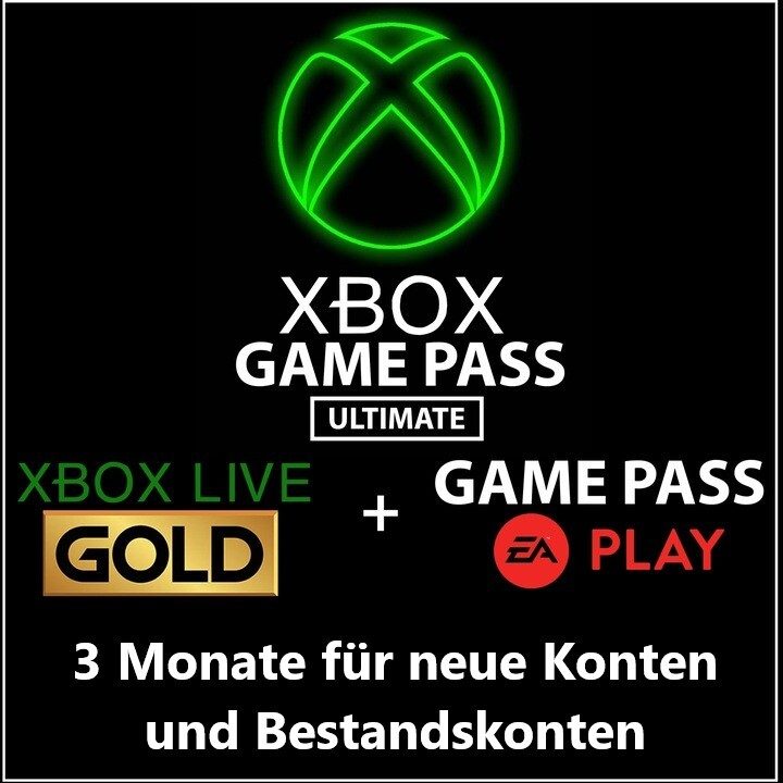 XBOX GAME PASS ULTIMATE Xbox Live Gold EA Sports Play Code pour 3 mois
