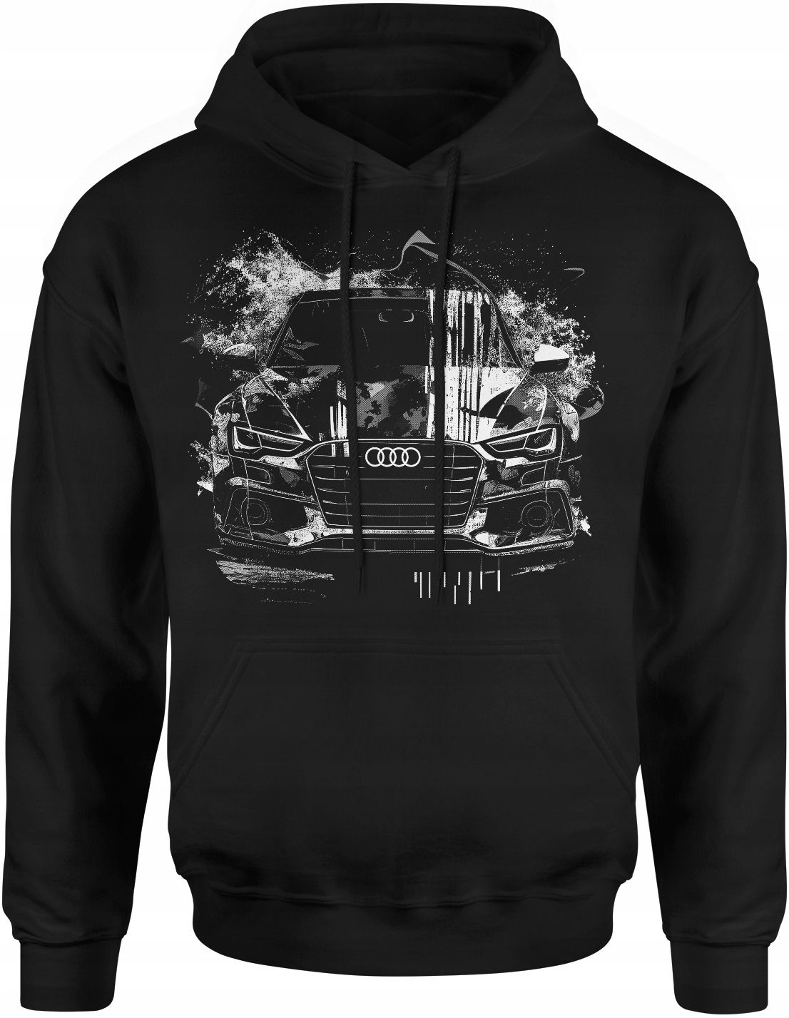 AUDI MEN’S HOODIE WITH S-LINE PRINT – BLACK