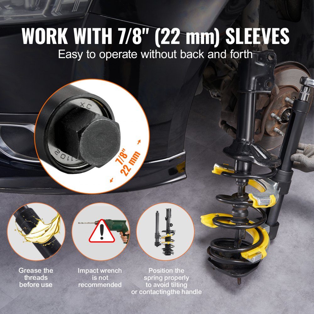 Spring Compressor Kit - Suspension Spring Compatible with 22-mm-Buchse Universal Spring Compressor 4500kg Load Capacity Car Professional Spring Compressor Shock Absorber Tool Suspension Legs