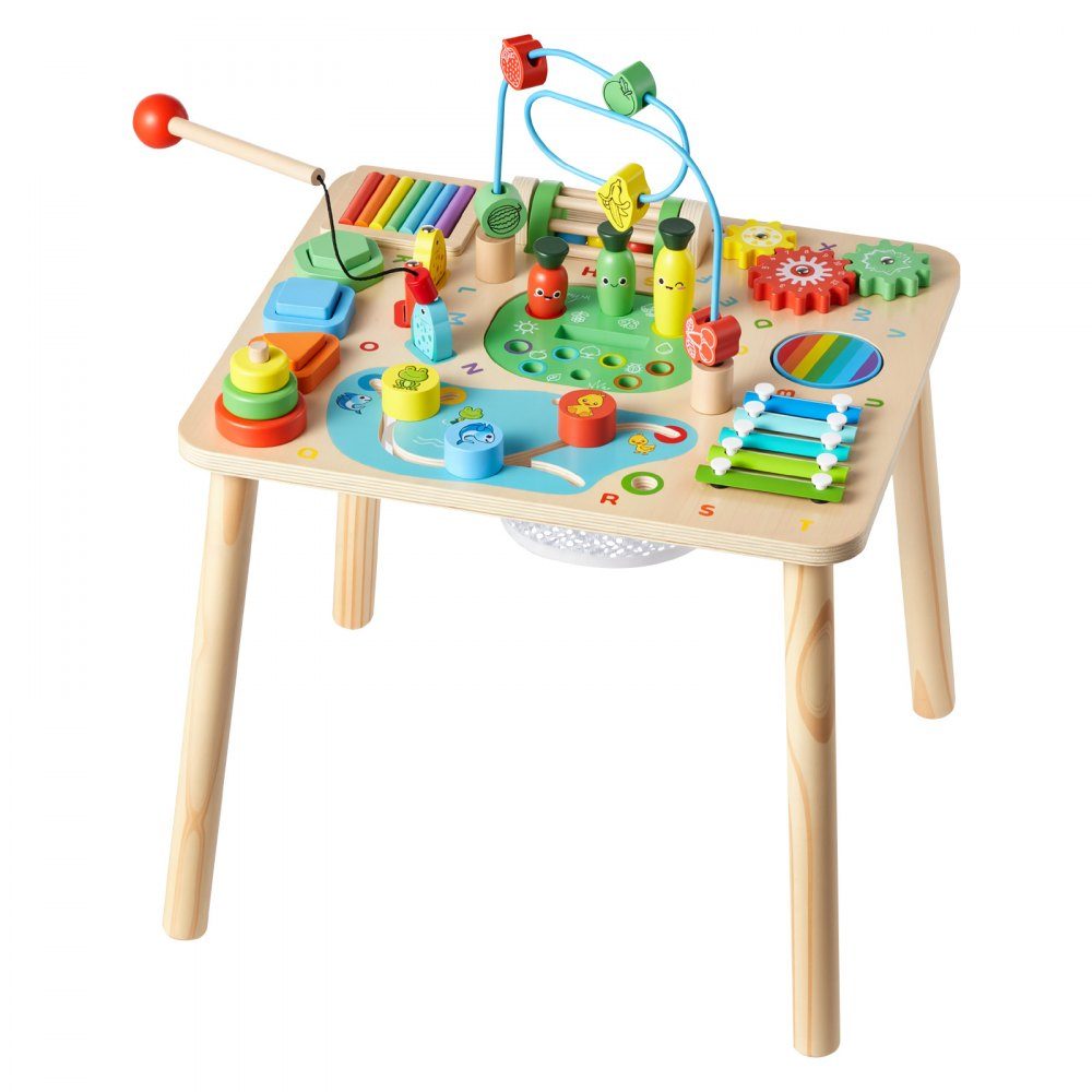 Aktivitätstisch aus Holz, Montessori-Spielzeug, 13-in-1-Lerntisch, Spieltisch, Aktivitätstisch für Kinder ab 6 Monaten, ideales Geschenk für Geburtstag, Weihnachten oder Kindertag, 6–36 Monate