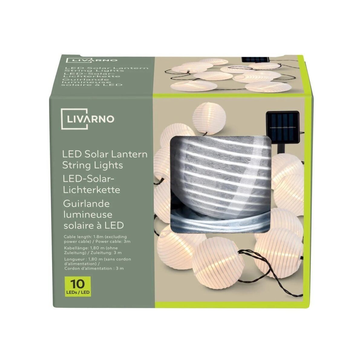 LIVARNO® LED-lichtketting op zonne-energie (wit)