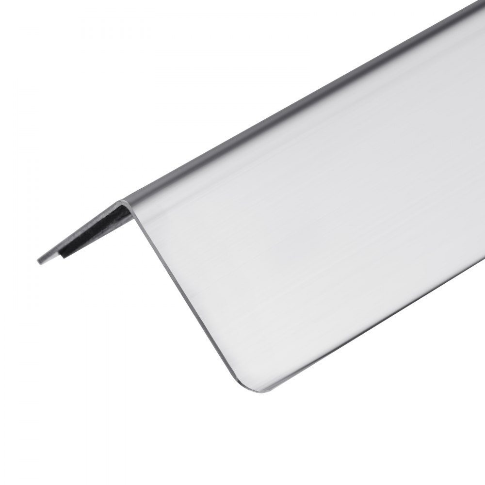 Lot de 10 protections de bord murales 38 x 38 x 2436 mm - Profilé d'angle en acier inoxydable - Protection murale avec ruban adhésif 3M - Angle de 90 degrés - Idéal pour la maison, le bureau et les espaces publics