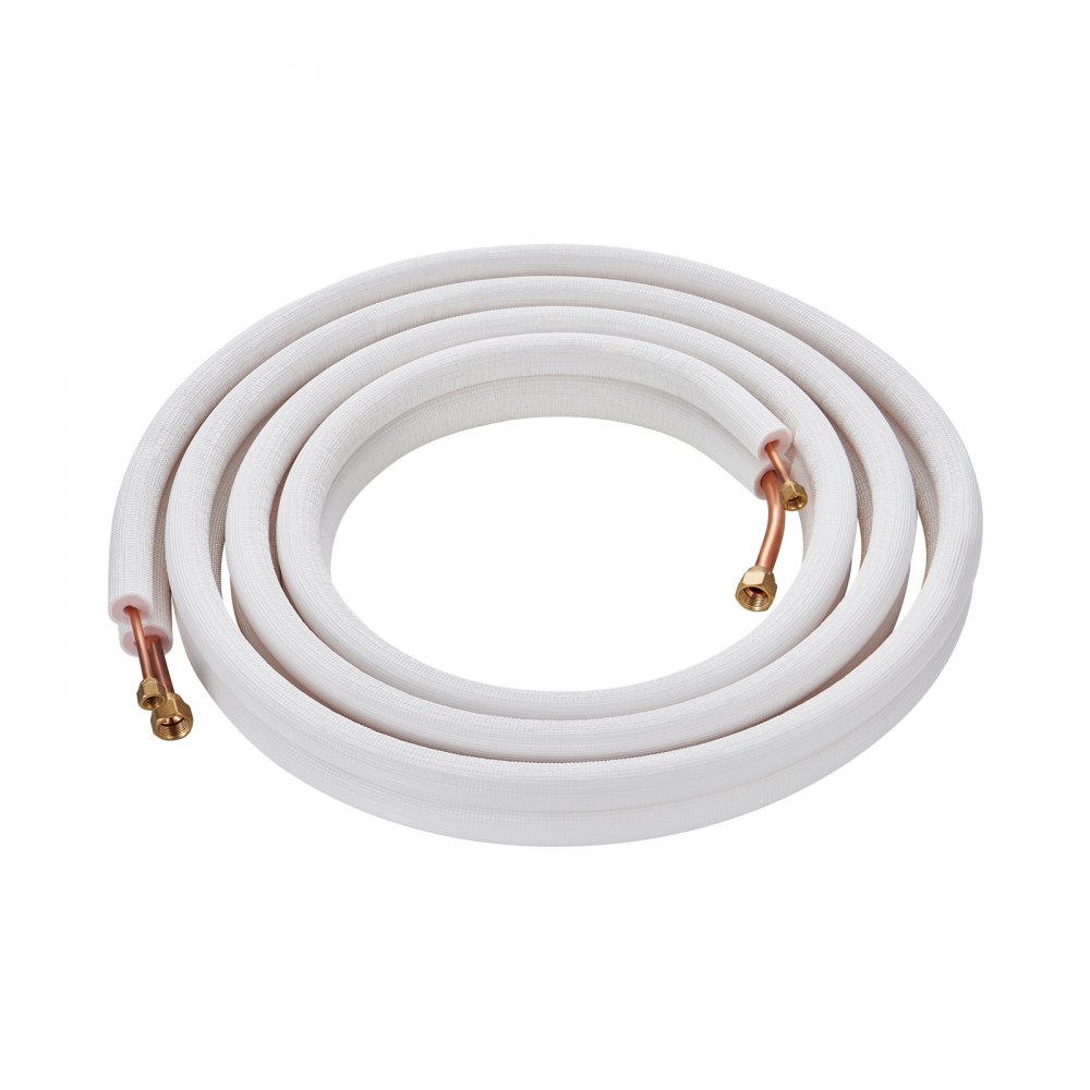 4876,8 mm Mini-Split-Line-Kit, 6,4 und 12,7 mm Außendurchmesser, Kupferrohre und dreischichtige Isolierung, für Klimaanlagen oder Wärmepumpenausrüstung und HVAC mit umfangreichem Zubehör 4876,8 mm Mini-Split-Line-Kit, 6,4 und 12,7 mm Außendurchmesser, Kupferrohre und dreischichtige Isolierung, für Klimaanlagen oder Wärmepumpenausrüstung und HVAC mit umfangreichem Zubehör