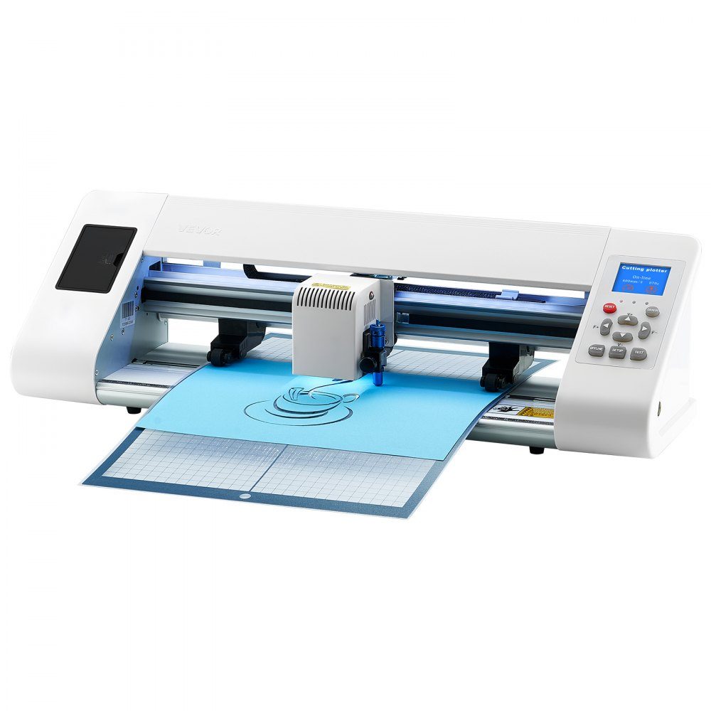 Vinyl cutter (33cm cutting size) with automatic edge detection & design software & materials, compatible with SVG/EPS/PLT, for custom craft card stickers