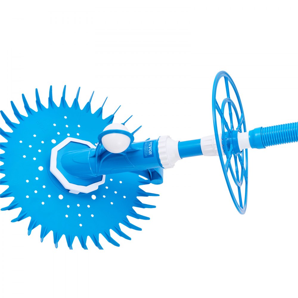 Pool vacuum with suction function, pool vacuum, pool vacuum with suction side, pool sweeper with 12 hoses, suitable for built-in pools and above-ground pools up to 6.1 x 10.7 m blue Pool vacuum with suction function, pool vacuum, pool vacuum with suction side, pool sweeper with 12 hoses, suitable for built-in pools and above-ground pools up to 6.1 x 10.7 m blue
