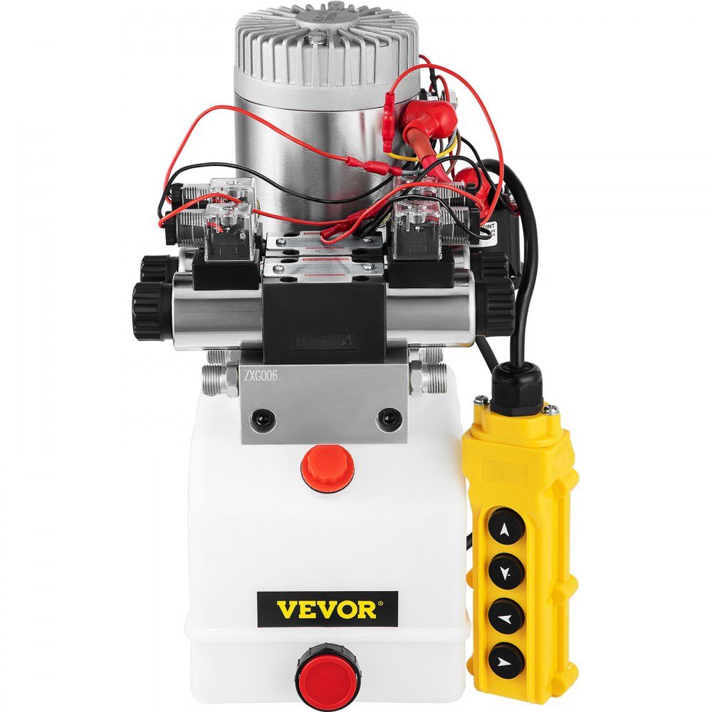 12-V-Hydraulikpumpe mit doppeltwirkendem Doppelmagneten, 4,5-Liter-Hydraulikeinheit, Kipperpumpe ZZ004234 Elektrische Hydraulikpumpe
