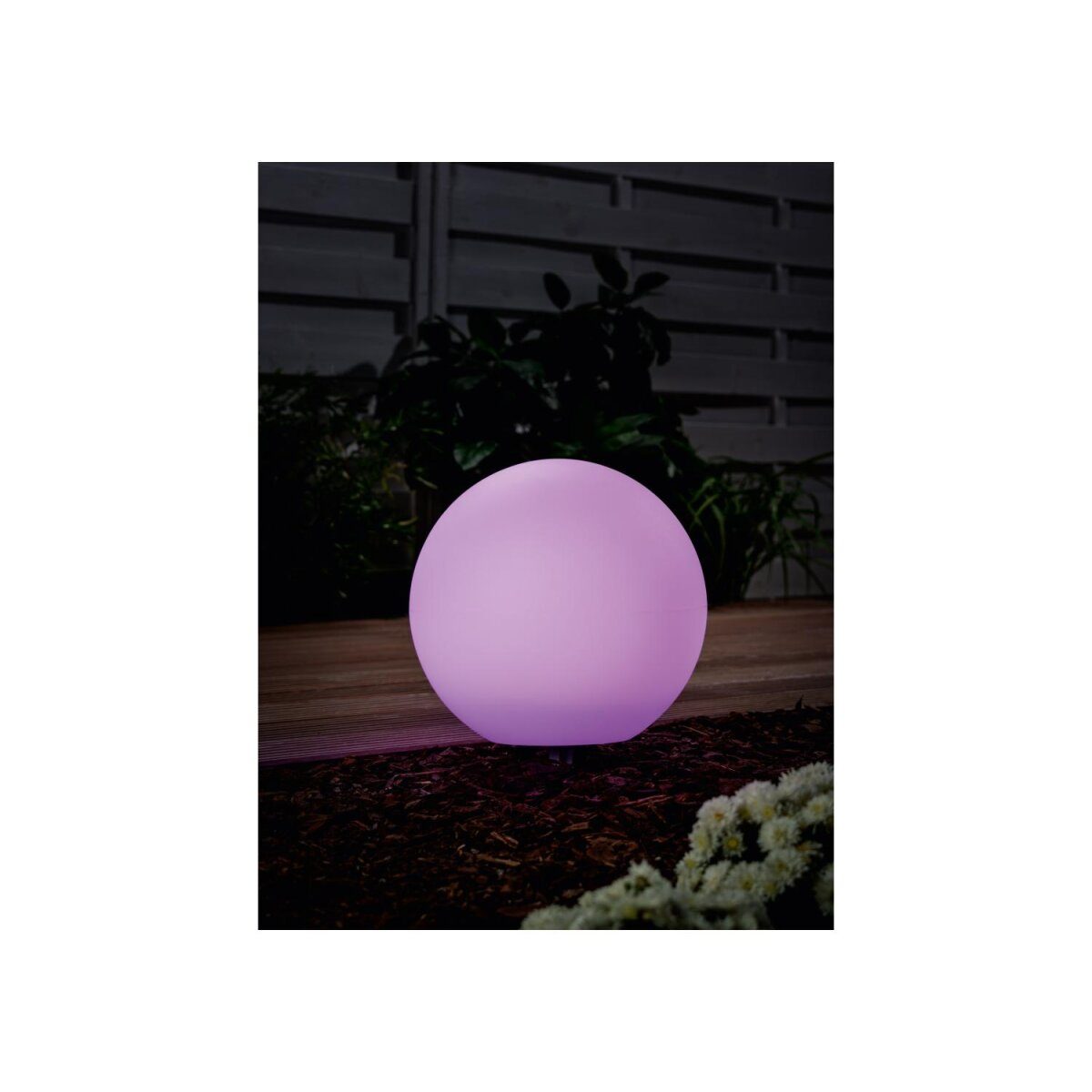 LIVARNO home Solar-Außendeko mit 9 Leuchtmodi Solar-Deko außen mit 9 Leuchtmodi (Außendeko Solar Ball)