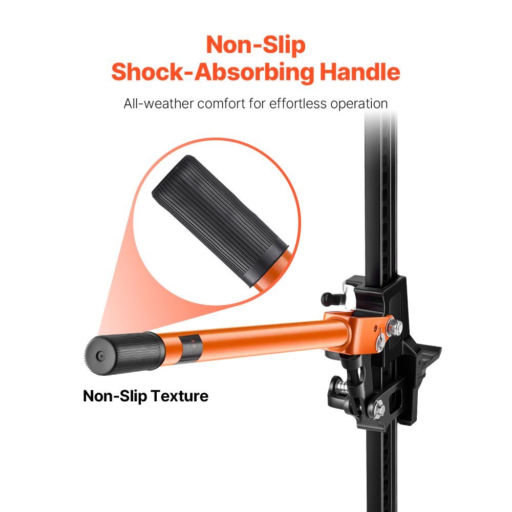 Farm Jack Offroad met basis High Lift Farm Jack (3,18t) Offroad autokrik, bumperkrik, zware lift met hefbereik van 130,1-1380 mm voor tractor, vrachtwagen, SUV