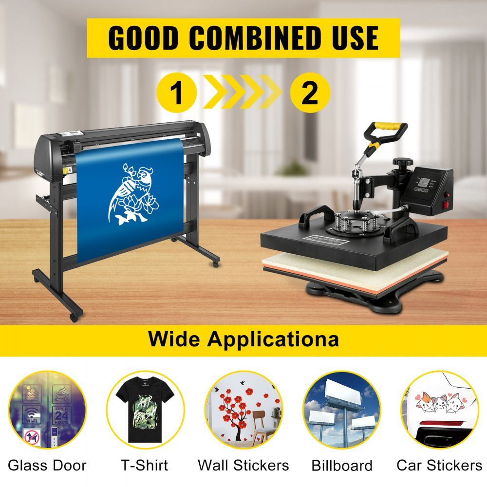38x38cm hittepersmachine, 5-in-1 hittepersmachine, hittepersmachine en 1350 mm vinylsnijplotter Snijplotter Desktopmachine