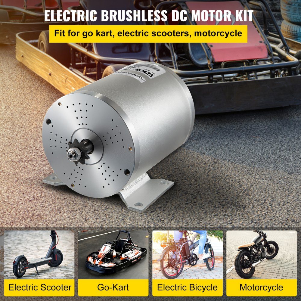 Bürstenloser Motorsatz 48 V, elektrischer bürstenloser Steuermotor 1800 W, elektrischer bürstenloser Gleichstrommotor, bürstenloser Elektromotor, bürstenloser Elektromotor