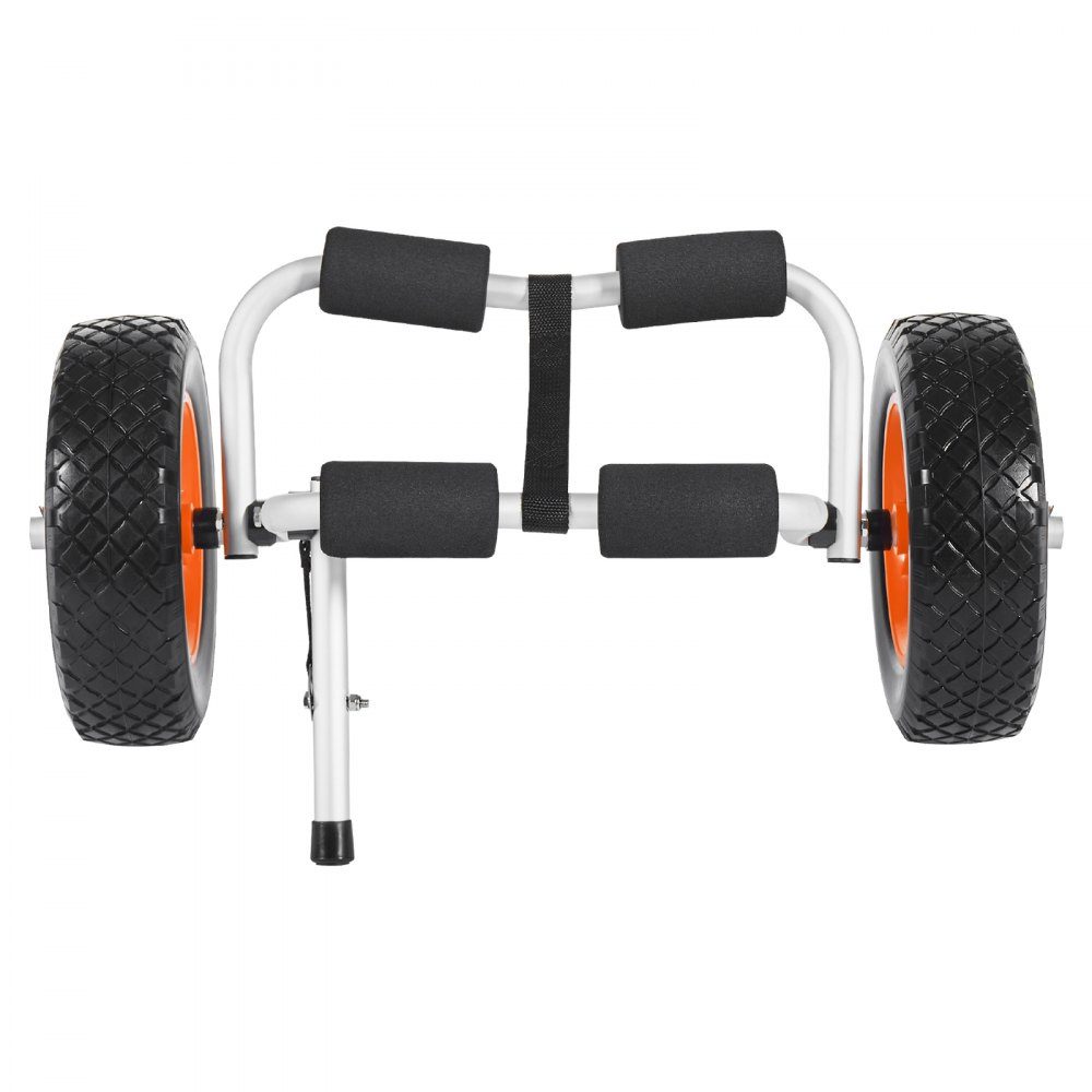 Wózek na kajaki 90 kg Składany wózek na kajaki z 10-Zoll-Vollreifen i 1 pasek zapadkowy Wózek na łódź do transportu kajaków Kajaki Deski wiosłowe Łodzie Jon 620 x 350 x 325 mm