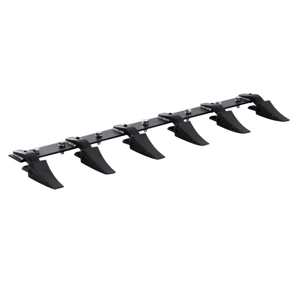 Schopstandaard, 120 cm zware tractorschep, 6 tandrail voor lader, tractor, schranklader, laadvermogen 2000 kg, vastgeschroefd ontwerp voor efficiënte gronduitgraving en schepbescherming – Artikelnr. HT-22919