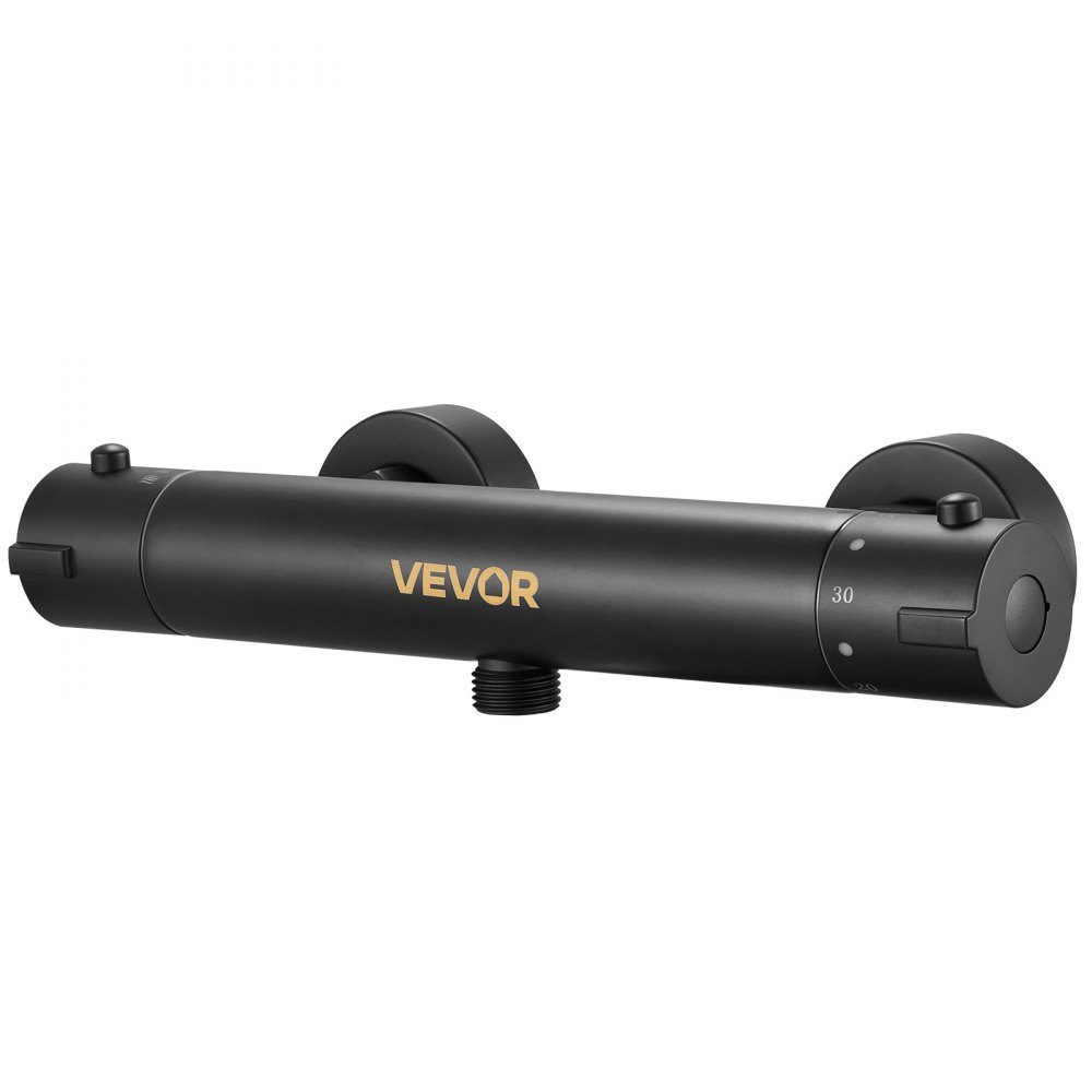 Shower Faucet with Thermostat Shower Faucet Shower Faucet with 38°C Safety Lock Shower Faucet Valve Bathtub Temperature Control Valves for Bathroom RV Hotel Matte Black