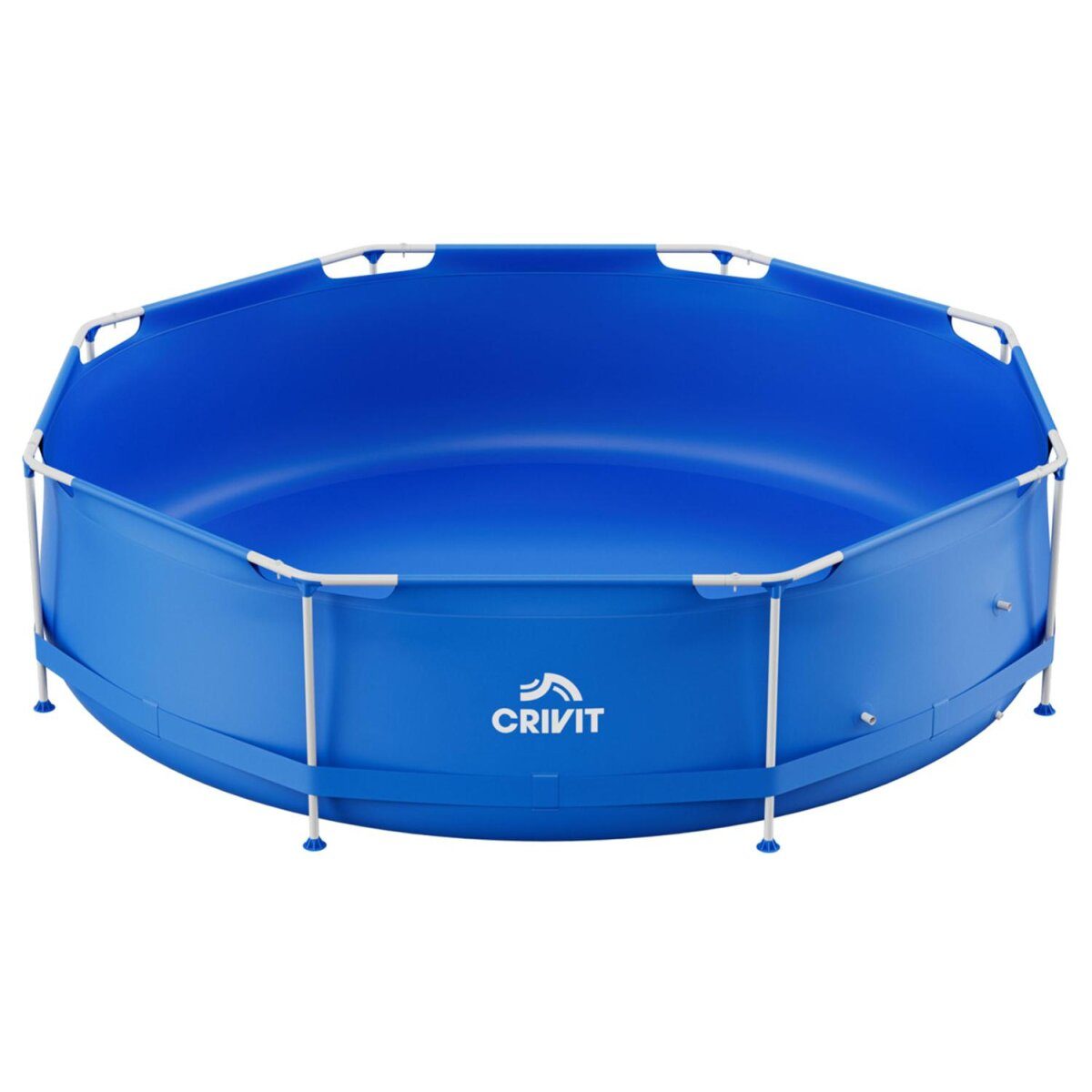 CRIVIT Metalframe Pool, inkl. Filterpumpe, Ø 300 x 76 cm