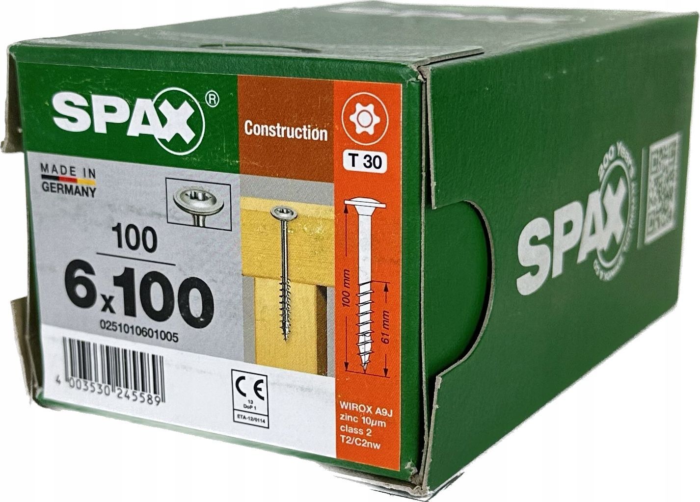 Wkręty do płyt drewnianych Spax 6 x 100 mm 100 sztuk 0251010601005 Wkręty do płyt drewnianych Spax 6 x 100 mm 100 sztuk 0251010601005