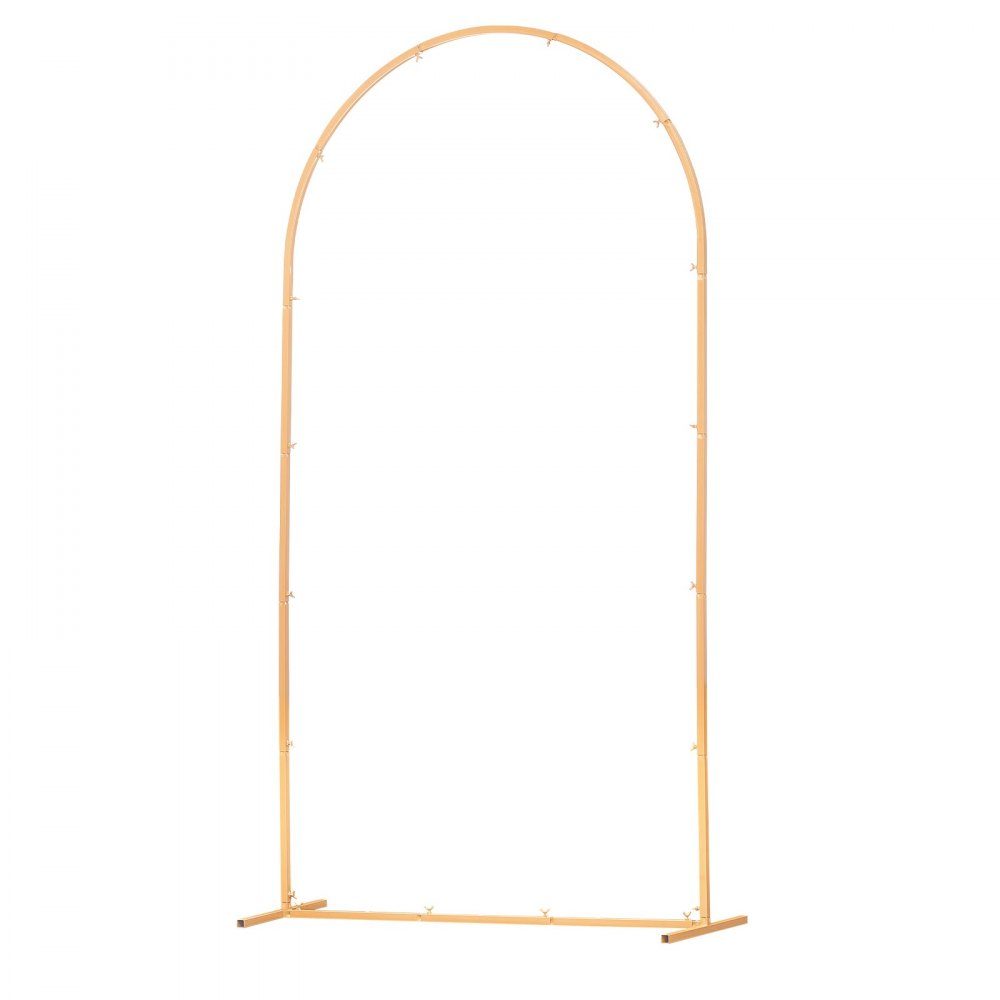Hochzeitsbogen, 2,2 m x 1,2 m, Hintergrundständer, 1 Set, goldener Metallbogen, Hochzeitsbogen, Ballonbogen für Hochzeiten, Geburtstagsfeiern, Abschlussfeiern, Feiertage und Zeremoniendekoration