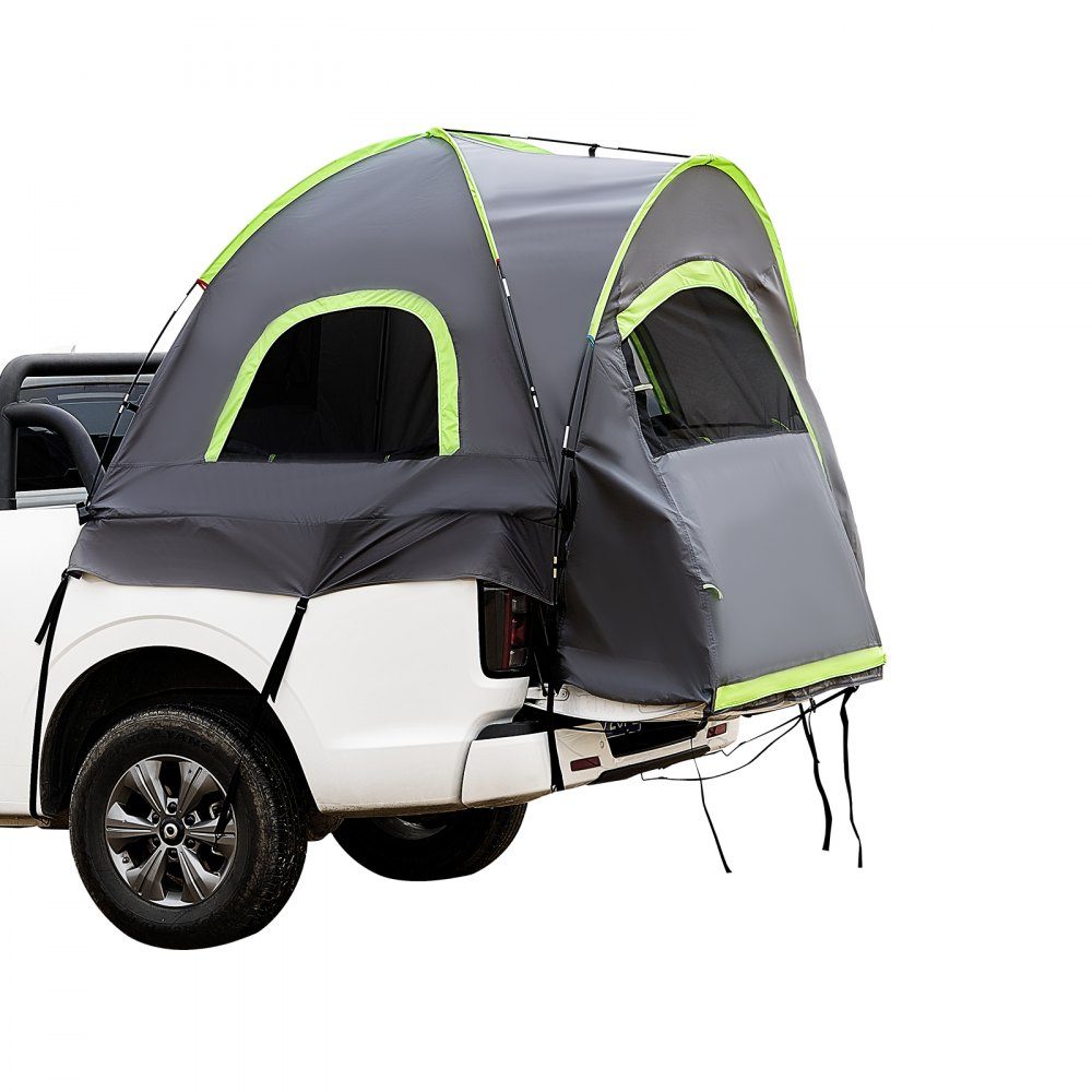 Truck Tent, Camping Tent, Pickup Tent for 1524-1585mm Truck Bed, Waterproof Truck Tent with Double Layer Windows and Storage Bag, Suitable for 2 to 3 People