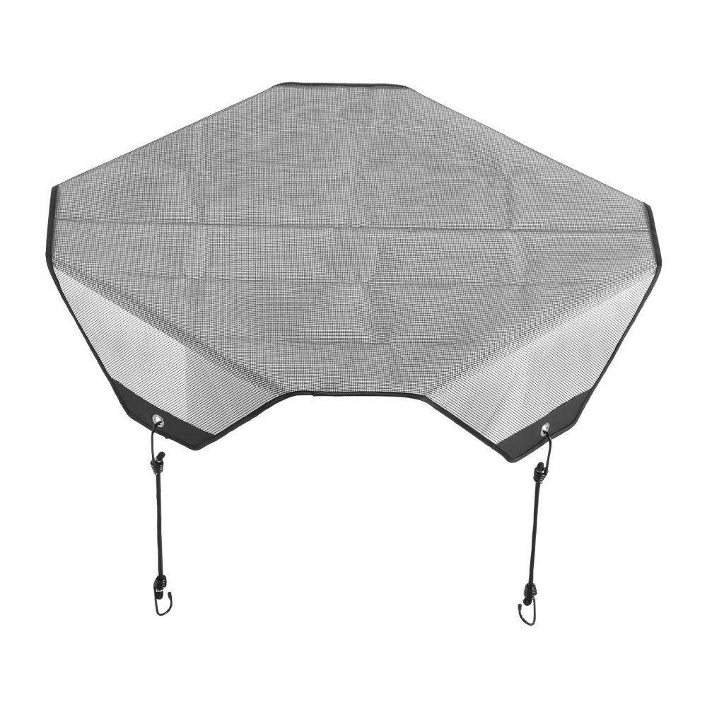 Abdeckung für Klimaanlagen für den Außenbereich, 810 x 810 mm, Schutzhülle für Klimaanlagen, PVC-Netzabdeckung mit elastischen Haken, reißfest, für den Außenbereich, für alle Jahreszeiten, Schwarz