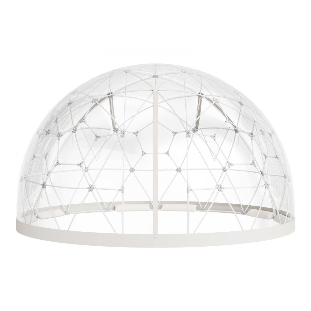 Tente à bulles transparente dôme de jardin 15' x 9' pour 10-14 personnes Serre à dôme géodésique avec fenêtre Tente en PVC pour cour, patio, camping, fête, mariage