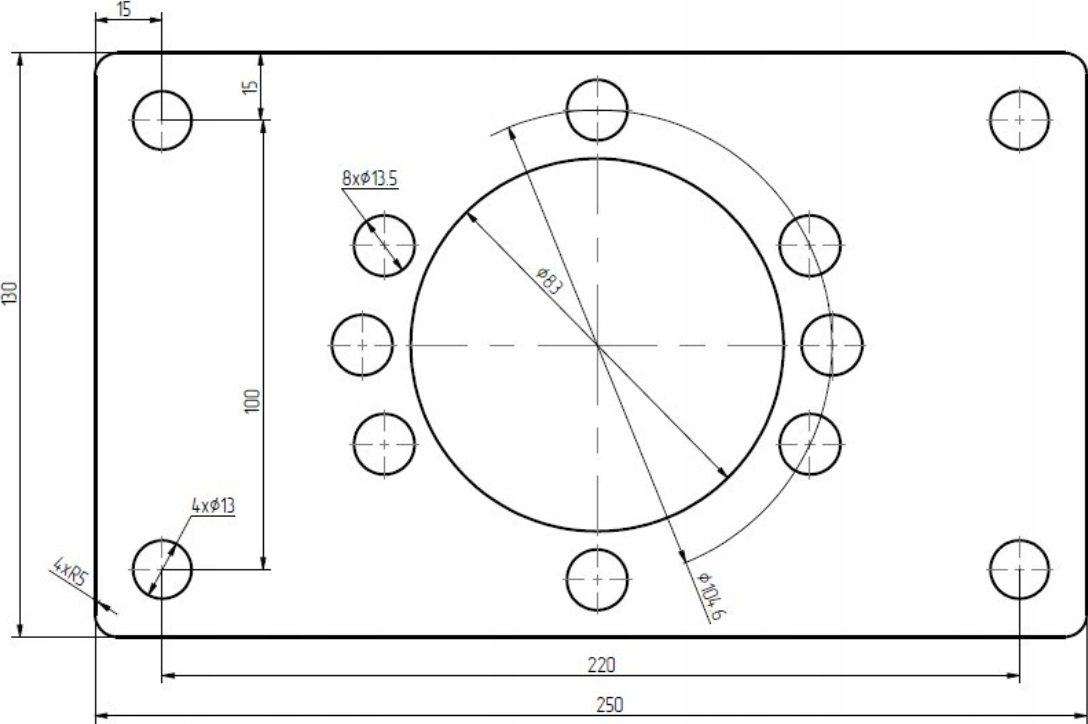 SUPPORT MOTEUR HYDRAULIQUE BMR SMR GROUPES 2-3 plaque de montage