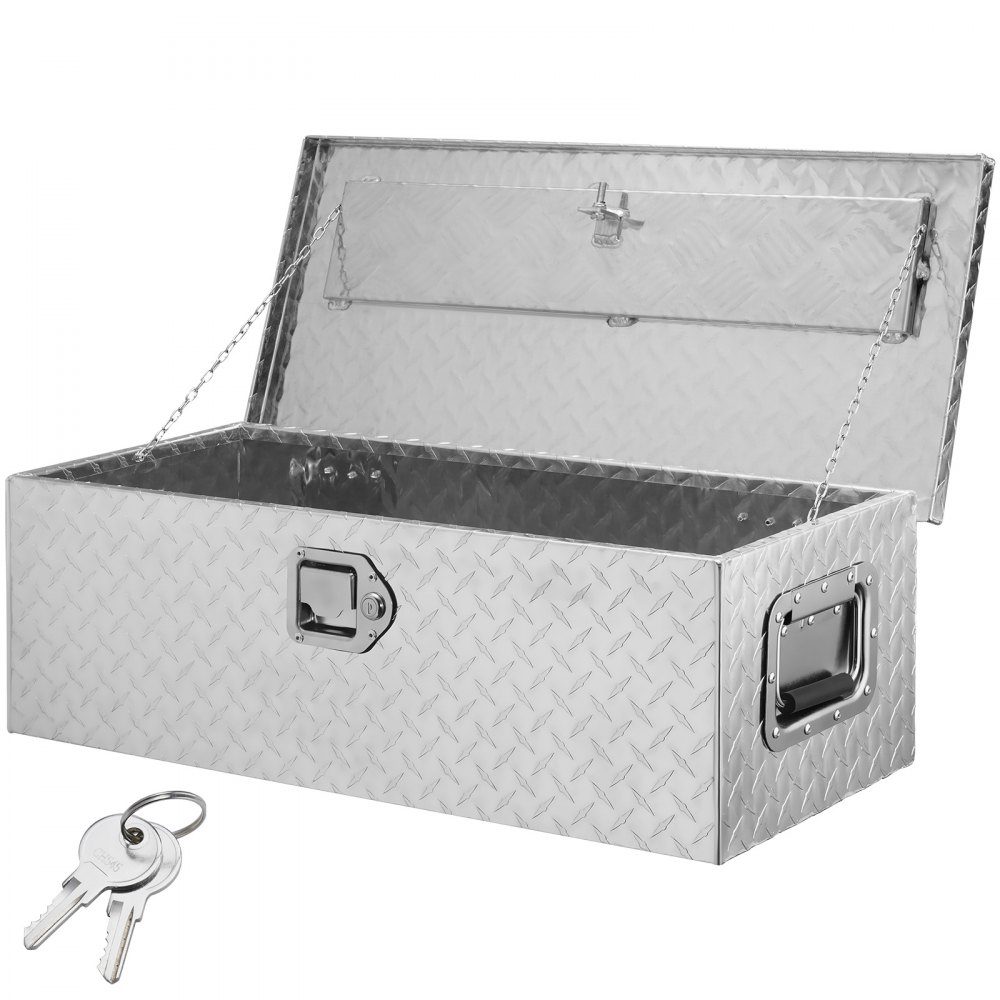 762 x 330 x 244 mm gereedschapskist voor vrachtwagenbed, afsluitbare 64 l vrachtwagenkist gereedschapskist opslag gereedschapskist, 30 kg draagvermogen gereedschapskist organizer voor camper, auto enz.