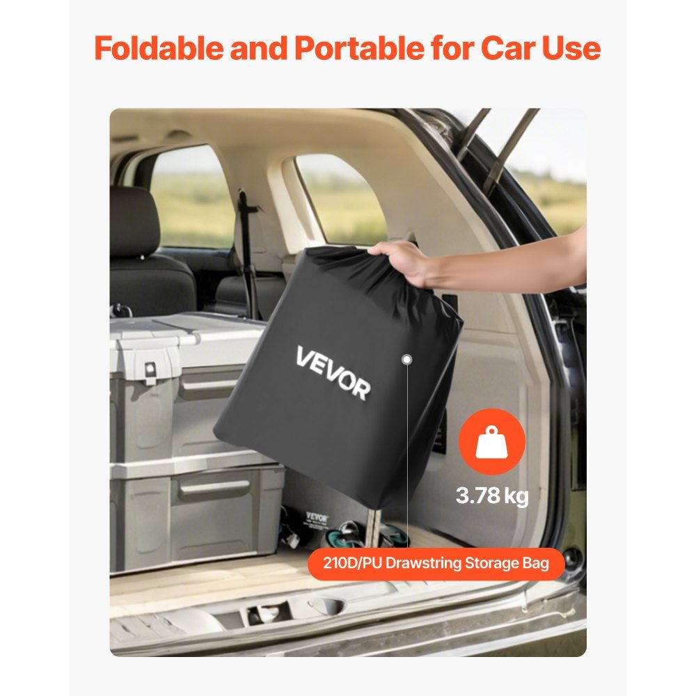 Bagagerektas voor trekhaak van waterdicht 840D PVC (0,566 m³), ​​bagagetas voor opslag achterin vrachtwagens met 8 versterkte riemen voor auto's SUV's zwart