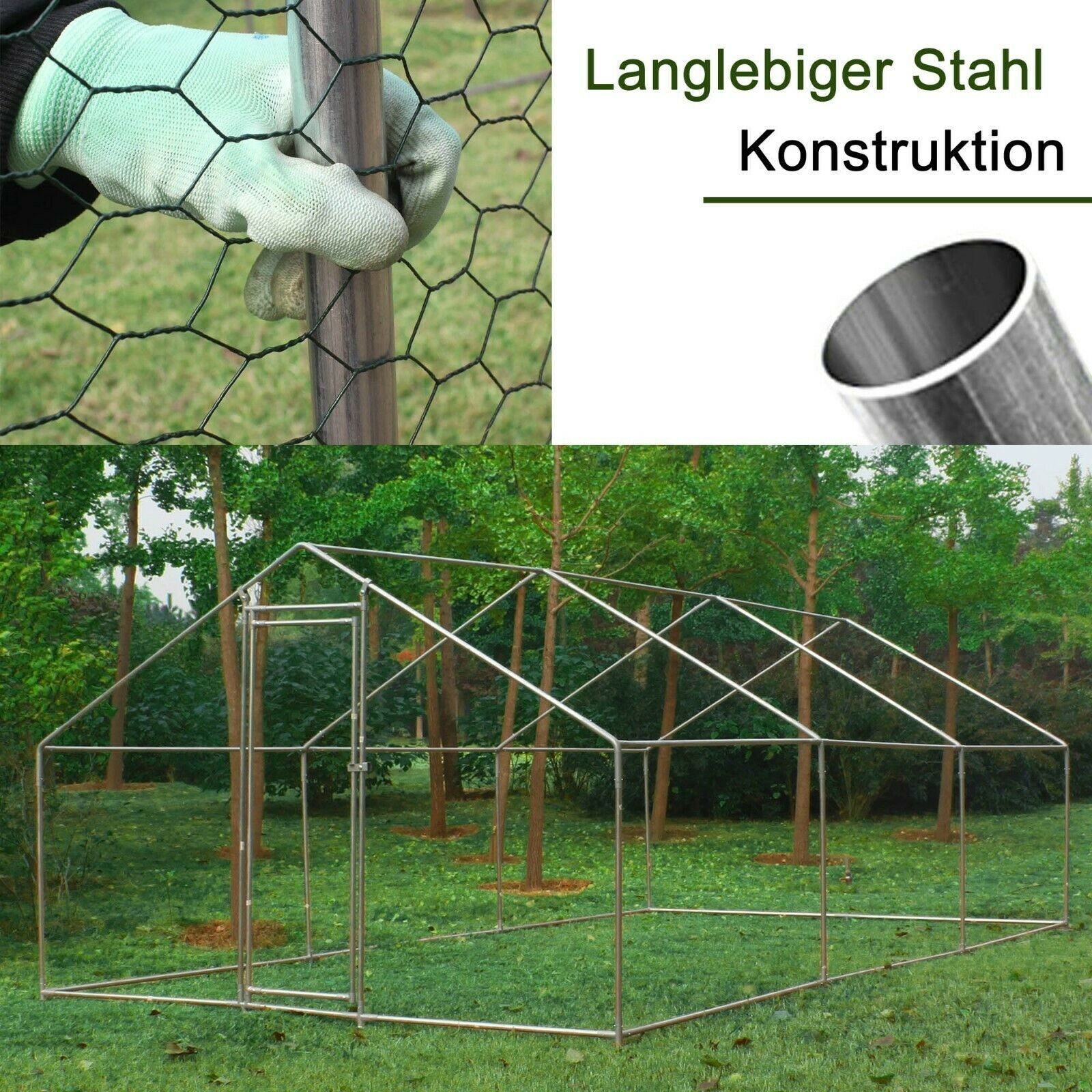 Hühnerkäfig Käfig Kleintierstall Huhn Hühnerstall Hühnerhaus Außengehege Kleintiergehege Voliere Hundehütte