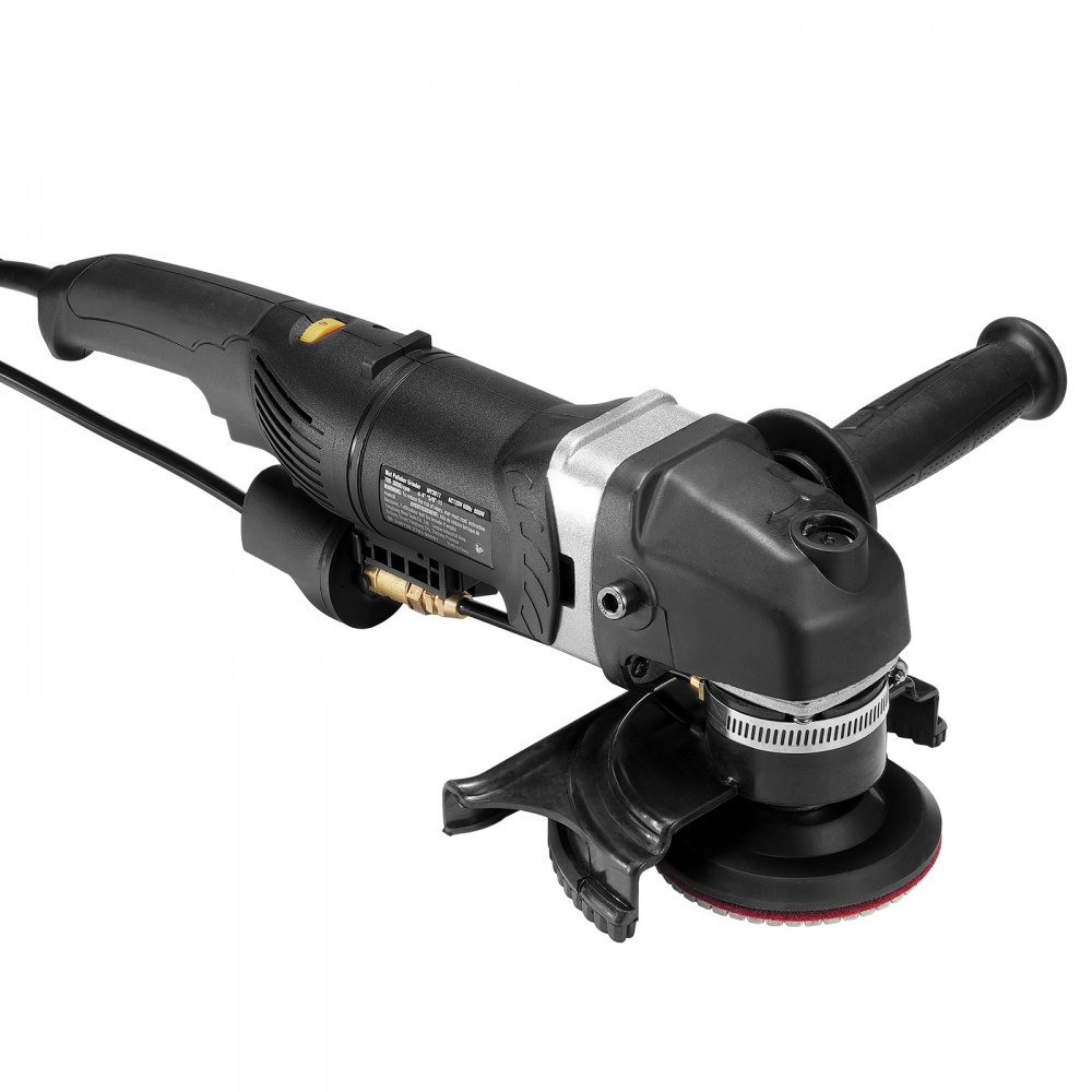 Natte polijstmachine 800W, 4" betonslijpmachine met 6 variabele snelheden en 7 polijstsets, natte slijpmachine voor marmer, graniet, steen, rotsen, tegels, uitgerust met een RCD (700-3000 RPM)