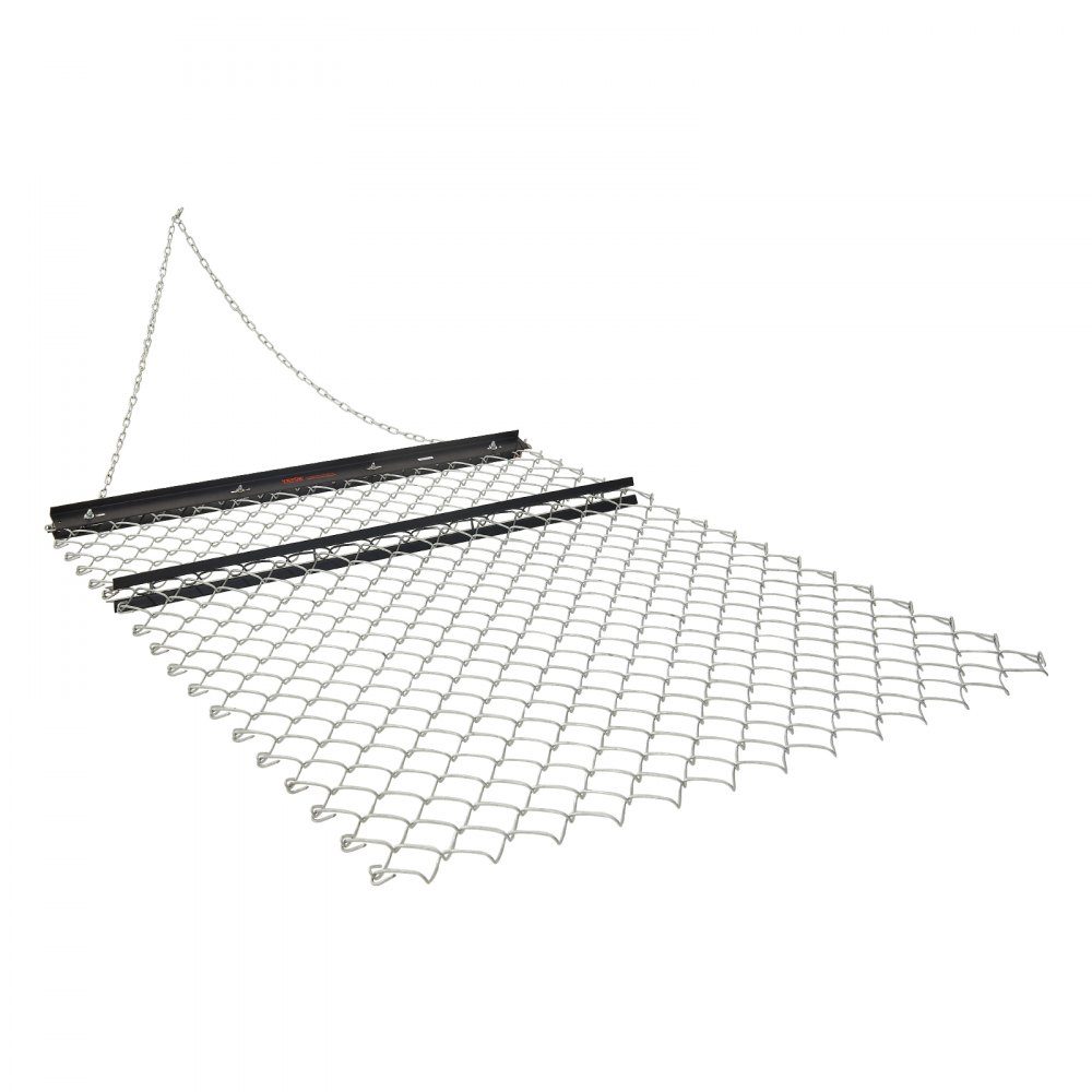 Drag Harrow 1520 x 1240 x 57mm Q235 Steel Chain Harrow UTV Tractor Attachments for Leveling Landscapes or Lawn Preparation Meadow Harrow for Gravel Driveways Farm Field Garden