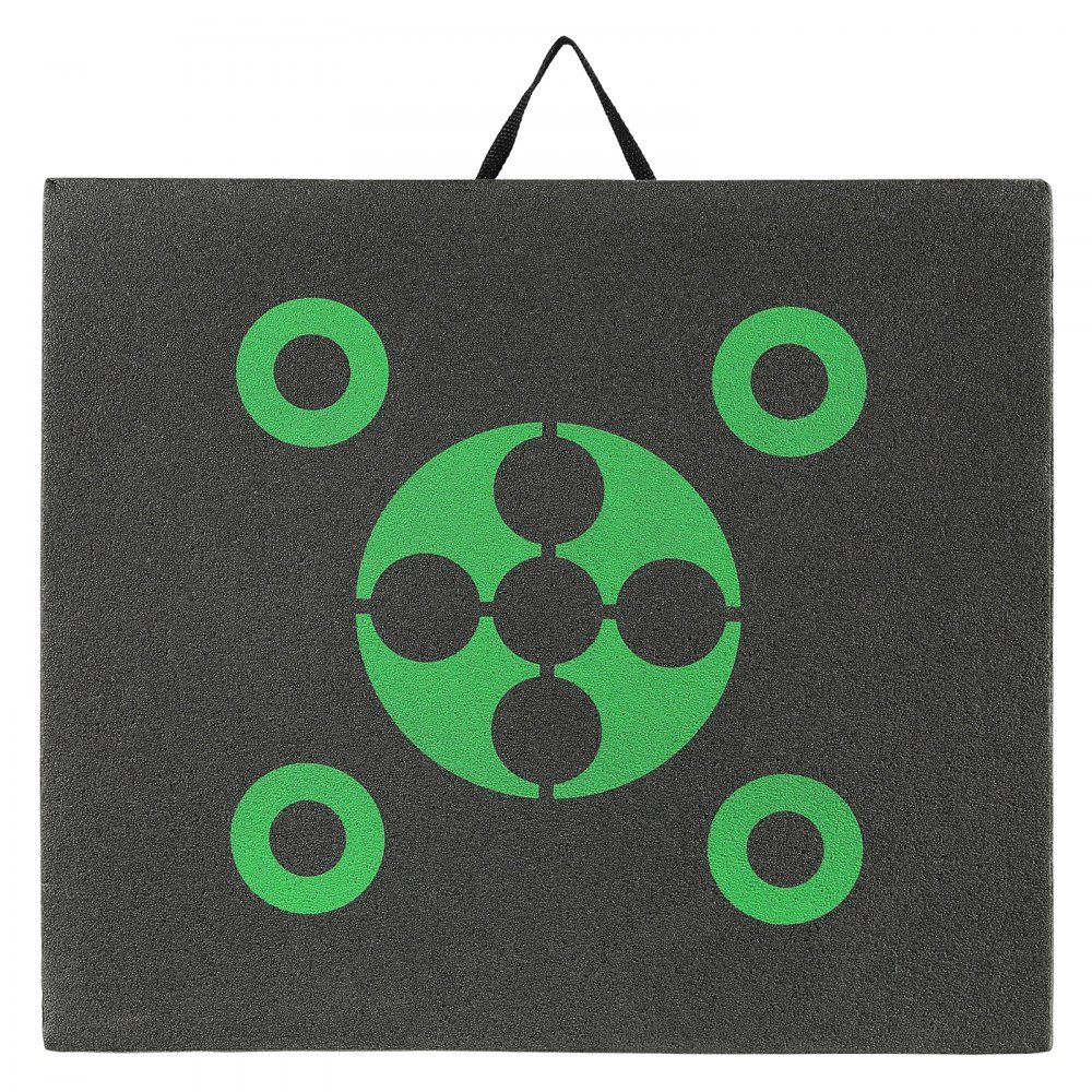 Boogschietdoelblok, 16" x 18" boogdoelblok aan alle zijden, draagbaar buitenboogschietdoel met draaggreep, eenvoudige pijlverwijdering, hoge zichtbaarheid