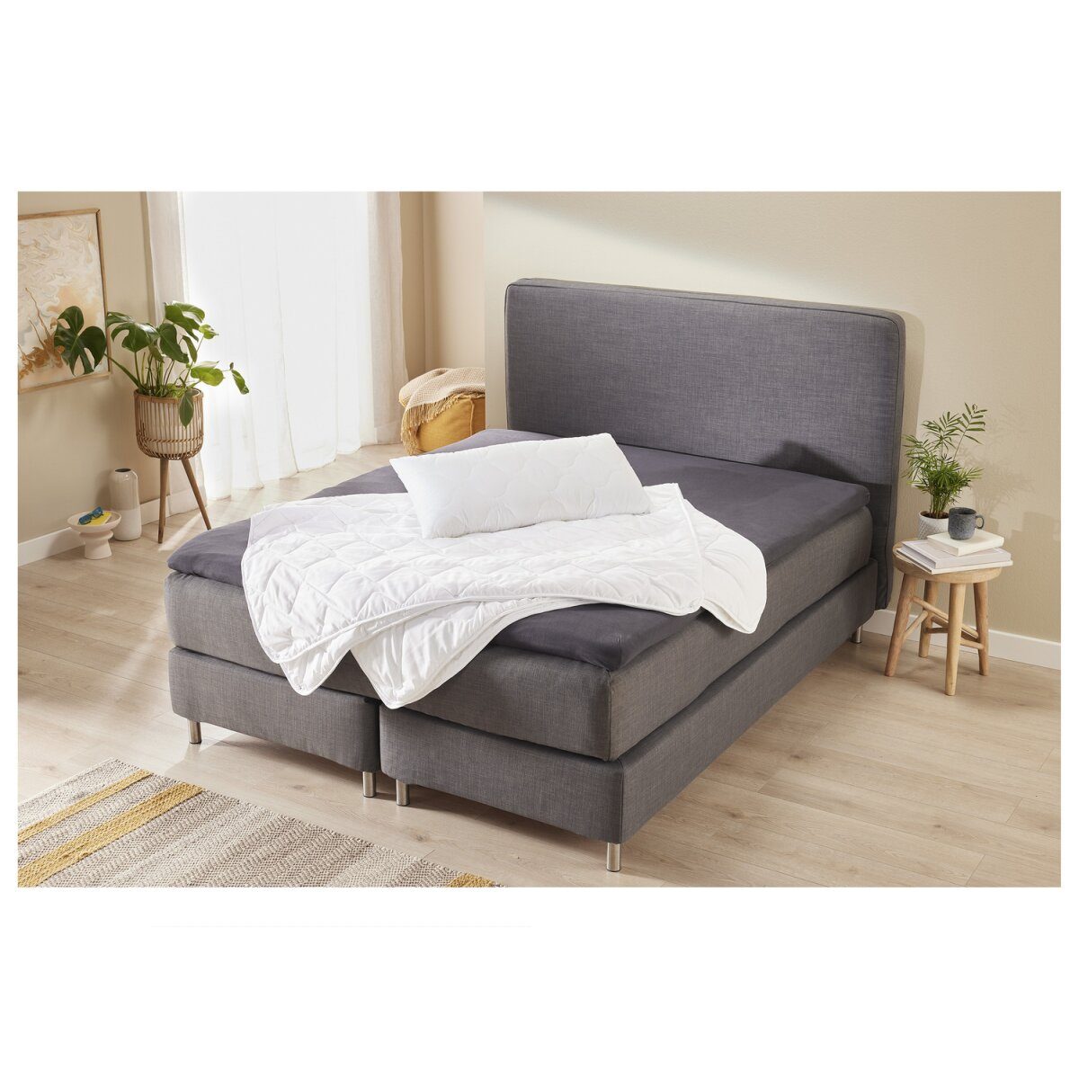 LIVARNO home 4-seizoenendekbed, kookvast, 160 x 200 cm
