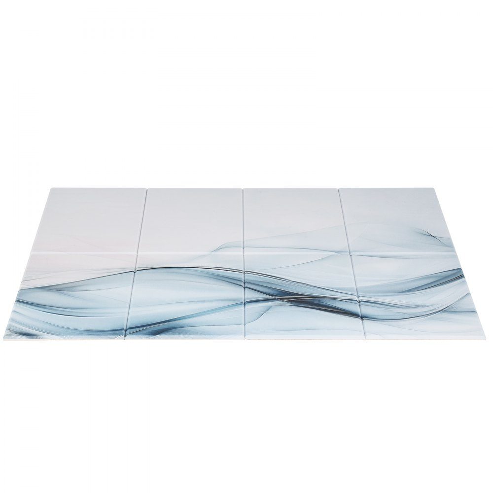 Packung mit 8 Akustikpaneelen, 1200 x 800 x 10 mm, Akustikwandpaneele, selbstklebende, schalldämpfende und absorbierende Paneele für Zuhause, Büro, Studio, Spielzimmer, Theater, Seidenmotiv