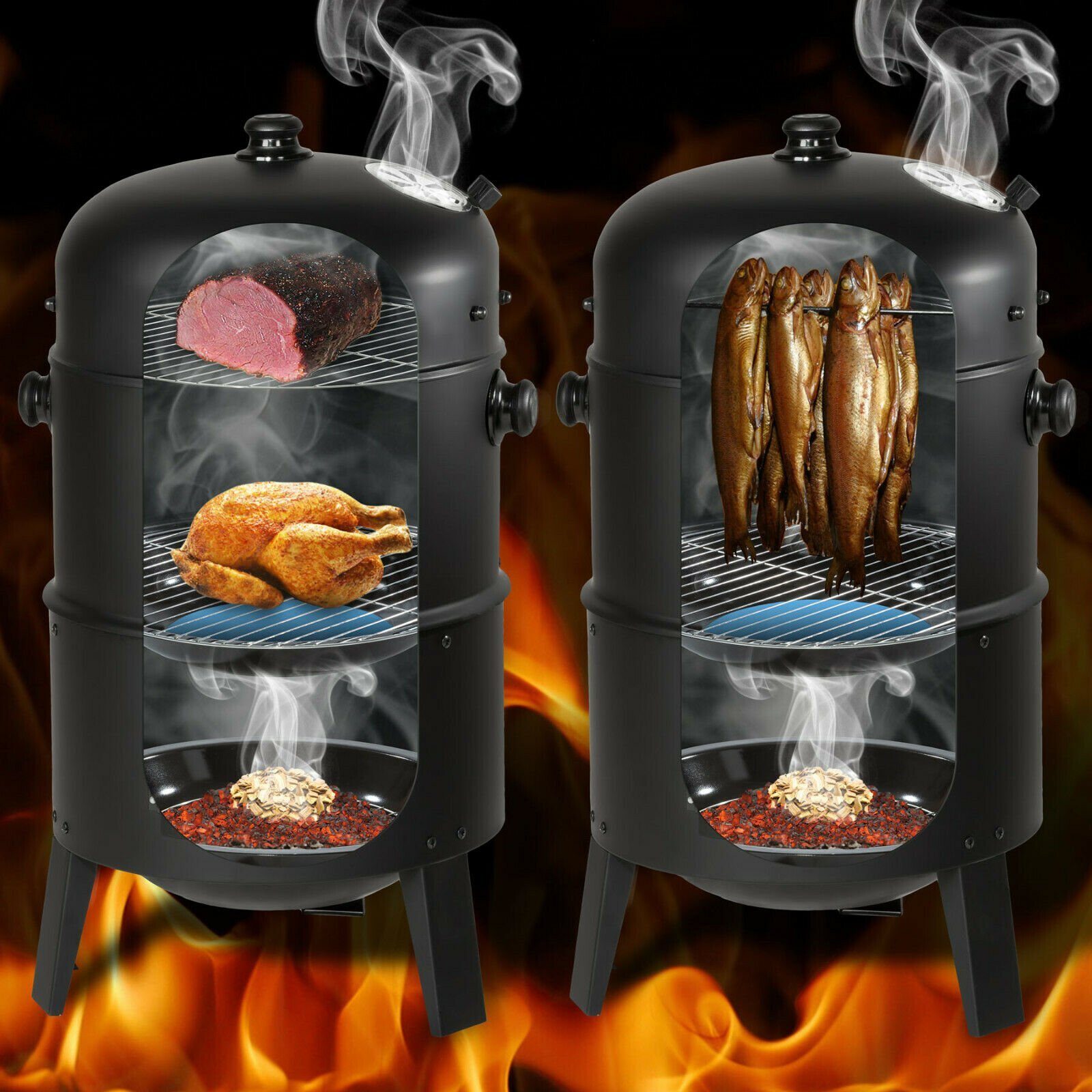 *Bestseller* Wędzarnia Grillowa 3 w 1