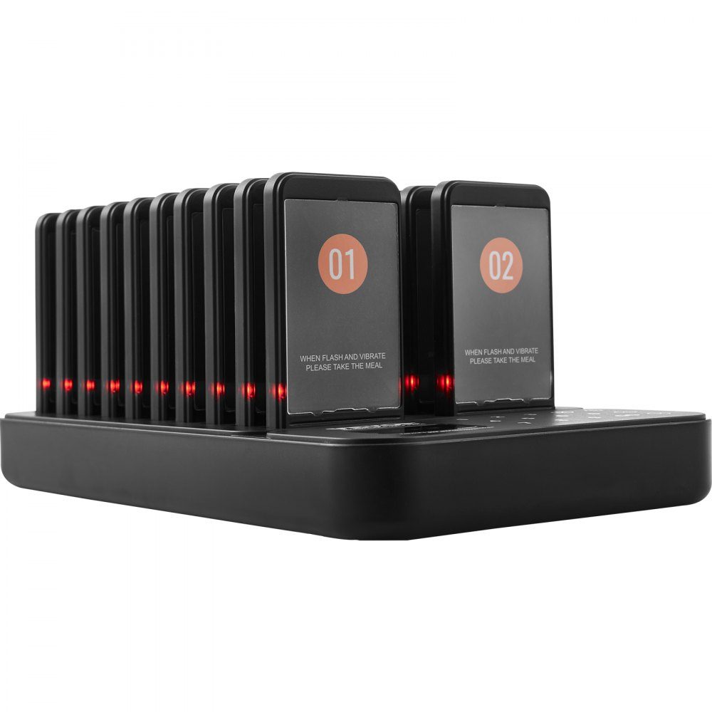 Système de téléavertisseur de restaurant, signal de file d'attente sans fil avec portée de 400 m, bip d'appel invité avec vibration et clignotant, 20 téléavertisseurs pour camion de nourriture, église, jardin d'enfants